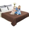 imageAmeritex Pet Bed Cover Dog Bed Blanket for Sofa and Furniture Waterproof New Pattern Design 52x82 Inch BeigeChocolate