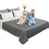 imageAmeritex Pet Bed Cover Dog Bed Blanket for Sofa and Furniture Waterproof New Pattern Design 52x82 Inch BeigeDarkgrey