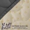imageAmeritex Pet Bed Cover Dog Bed Blanket for Sofa and Furniture Waterproof New Pattern Design 52x82 Inch BeigeDarkgrey