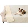 imageAmeritex Pet Bed Cover Dog Bed Blanket for Sofa and Furniture Waterproof New Pattern Design 52x82 Inch BeigeIvory