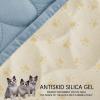 imageAmeritex Pet Bed Cover Dog Bed Blanket for Sofa and Furniture Waterproof New Pattern Design 52x82 Inch BeigeLightblue