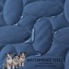 imageAmeritex Pet Bed Cover Dog Bed Blanket for Sofa and Furniture Waterproof New Pattern Design 52x82 Inch BeigeNavyblue