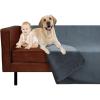 imageAmeritex Pet Bed Blanket Reversible 100 Waterproof Velvet Super Soft for Sofa and Bed 82x102 Inches Light GreyGreyBluenavyblue