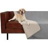 imageAmeritex Pet Bed Blanket Reversible 100 Waterproof Velvet Super Soft for Sofa and Bed 82x102 Inches Light GreyGreyLight Greybeige