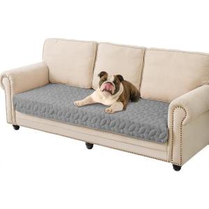 imageAmeritex Pet Bed Cover Dog Bed Blanket for Sofa and Furniture Waterproof New Pattern Design 52x82 Inch BeigeLightgrey