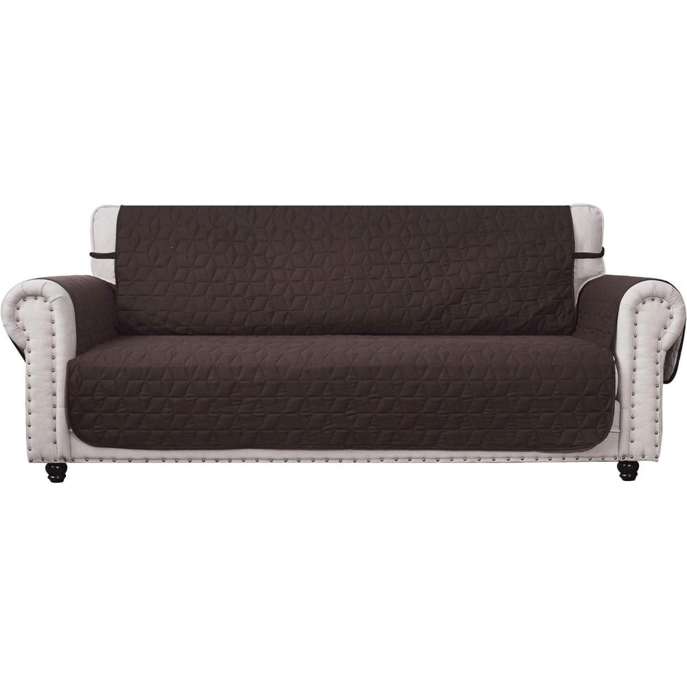 imageAmeritex Couch Sofa Slipcover 100 Waterproof Nonslip Quilted Furniture Protector Slipcover for Dogs Children Pets Sofa Slipcover Machine Washable Light Grey 68quotChocolate