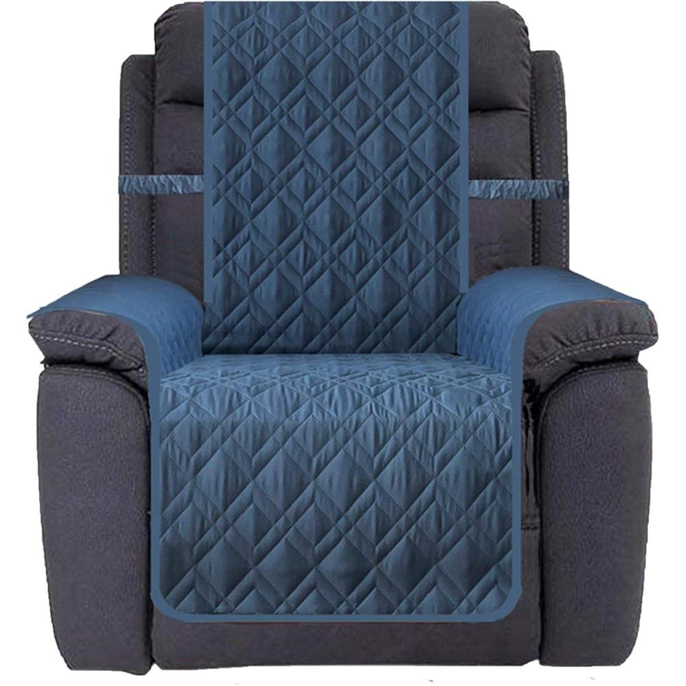 imageAmeritex Waterproof Nonslip Recliner Cover Stay in Place Dog Chair Cover Furniture Protector Ideal Recliner Slipcovers for Pets and Kids Pink 23quotBlue