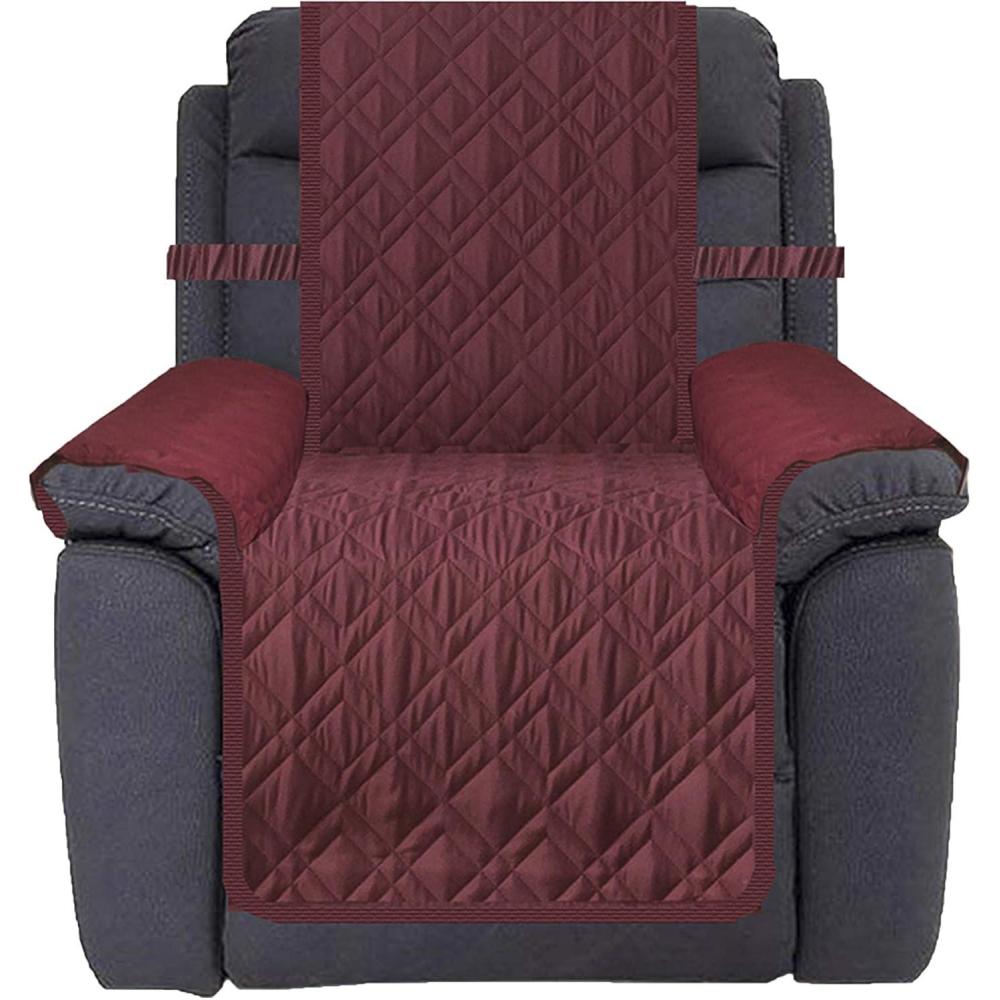 imageAmeritex Waterproof Nonslip Recliner Cover Stay in Place Dog Chair Cover Furniture Protector Ideal Recliner Slipcovers for Pets and Kids Pink 23quotBurgundy