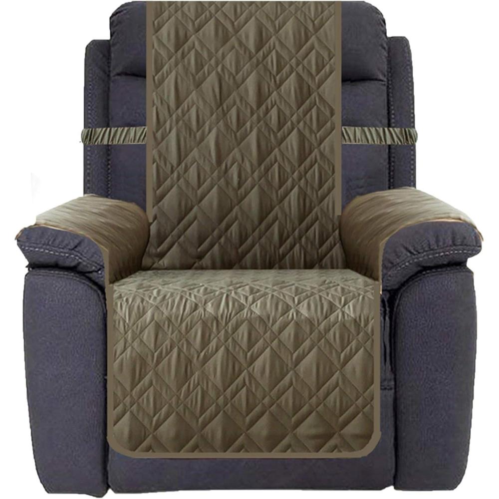 imageAmeritex Waterproof Nonslip Recliner Cover Stay in Place Dog Chair Cover Furniture Protector Ideal Recliner Slipcovers for Pets and Kids Pink 23quotGreen