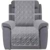 imageAmeritex Waterproof Nonslip Recliner Cover Stay in Place Dog Chair Cover Furniture Protector Ideal Recliner Slipcovers for Pets and Kids Pink 23quotLight Grey