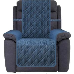 imageAmeritex Waterproof Nonslip Recliner Cover Stay in Place Dog Chair Cover Furniture Protector Ideal Recliner Slipcovers for Pets and Kids Pink 23quotBlue