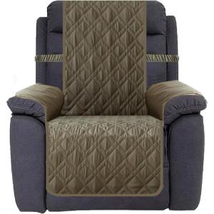 imageAmeritex Waterproof Nonslip Recliner Cover Stay in Place Dog Chair Cover Furniture Protector Ideal Recliner Slipcovers for Pets and Kids Pink 23quotGreen