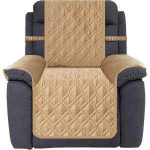 imageAmeritex Waterproof Nonslip Recliner Cover Stay in Place Dog Chair Cover Furniture Protector Ideal Recliner Slipcovers for Pets and Kids Pink 23quotSand